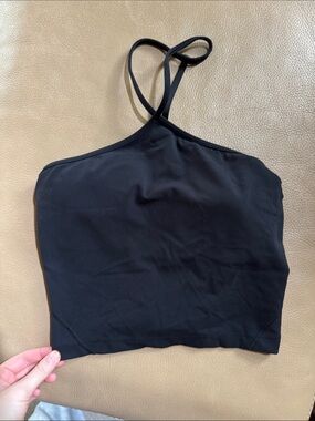 lululemon athletica Black Asymmetrical Crop Top